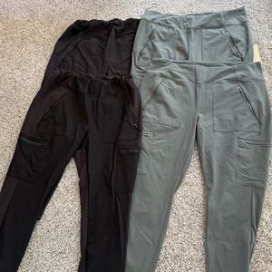 Athleta Olive Green and Black Headlands Cargo Performance Pants